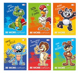 Maxiquaderno a4 100gr 72fg+1 1rigo c/margine cartoon bm