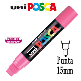 Marcatore uni posca pc17k p.scalpello 15mm rosa uni mitsubishi