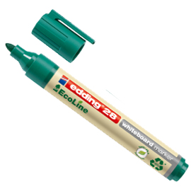 Marcatore verde per lavagne bianche edding 28 ecoline tratto 1,5 - 3,00mm