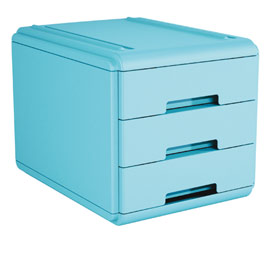 Mini cassettiera 3 cass. Azzurro arda