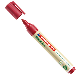 Marcatore permanente 21 ecoline p.conica rosso edding