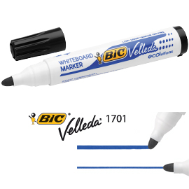 Marcatore p.tonda 1.5mm nero whiteboard velleda® 1701 recycled bic®