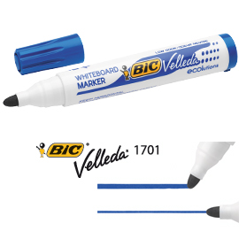 Marcatore p.tonda 1.5mm blu whiteboard velleda® 1701 recycled bic®