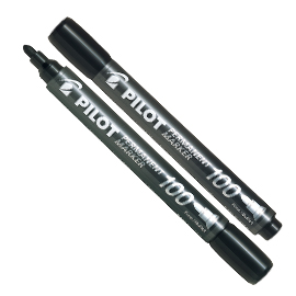 Marcatore permanente 100 nero p.tonda 4.5mm pilot