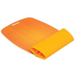 Mousepad con poggiapolsi arancio i-spire fellowes