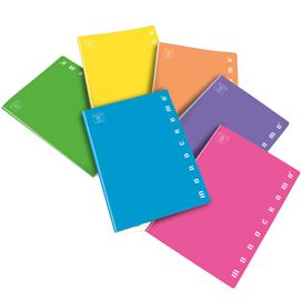 Maxiquaderno a4 80gr 40+2fg 1rigo c/margine fluo monocromo pigna
