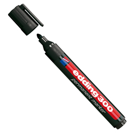 Marcatore permanente 300 punta conica nero edding