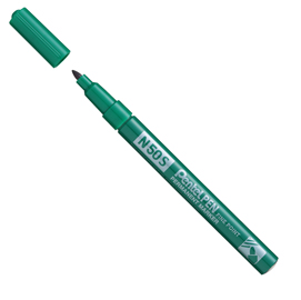 Marcatore n50 slim verde punta tonda 3,18mm pentel