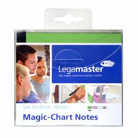 Magic chart notes 100fg elettrostatici verdi 10x10cm legamaster