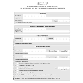 Modulo per conferimento/revoca deleghe fatt.elet. 29,7x21cm e0018 edipro