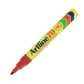 Marcatore artline a 70 permanente punta tonda rosso