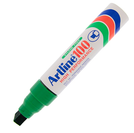 Marcatore artline a 100 permanente punta scalpello jumbo verde