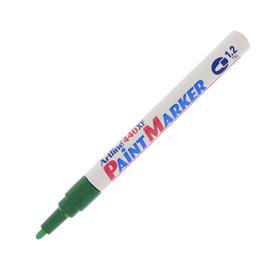 Marcatore artline a 440 punta tonda fine a vernice verde