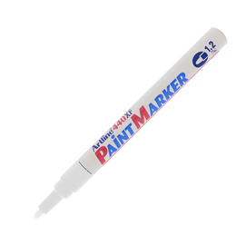 Marcatore artline a 440 punta tonda fine a vernice bianco