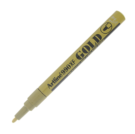 Marcatore artline a 990 punta tonda fine a vernice oro