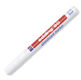 Marcatore per vetro edding e90 bianco