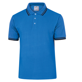 Maglia polo maniche corte blu tg. L agra
