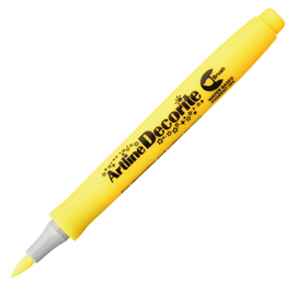 Marcatore decorite - punta pennello - giallo - artline