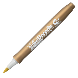Marcatore decorite - punta pennello - oro - artline
