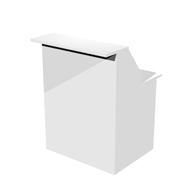 Modulo prestige reception sopralzo/desktop - 80 x 76 x 117 cm - bianco/bianco - artexport