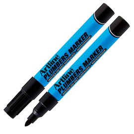 Marcatore permanente - per idraulica - punta tonda 1,5 mm - nero - artline