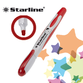 Marcatore permanente rosso p.tonda 2mm starline