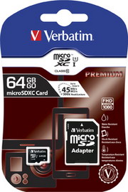 Micro sd card 64gb hc classe 10 fino a 45mb/s