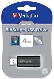 Memorie usb store 'n' go pinstripe nero da 4 gb