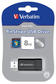 Memorie usb store 'n' go pinstripe nero da 8 gb