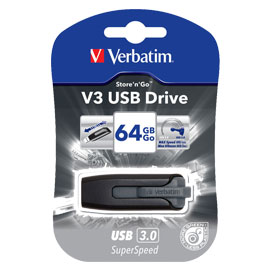 Memoria usb 3.0 superspeed - store 'n' go v3 usb drive 64gb (nero)