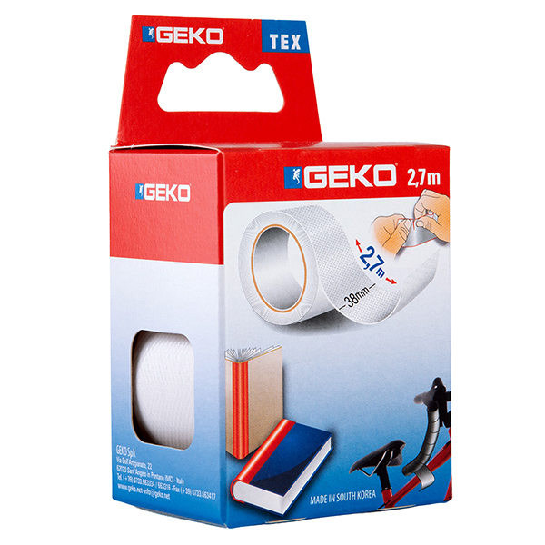 Nastro adesivo telato tex - 38 mm x 2,7 m - bianco - geko