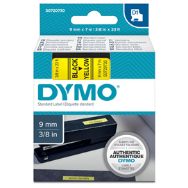 Nastro dymo tipo d1 (9mmx7m) nero/giallo 409180