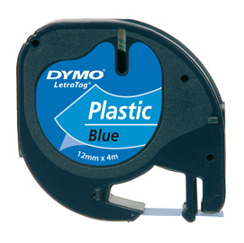 Nastro in plastica dymo letratag 12mmx4m blu 912050