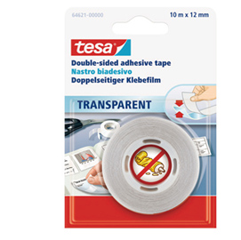 Nastro biadesivo 10mtx12mm trasparente (bls 64-621) tesa