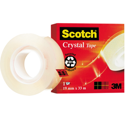 Nastro adesivo scotch crystal clear 600 33mtx19mm