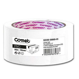 Nastro adesivo 66mtx50mm bianco pvc 62-240 comet