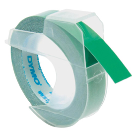 Nastro a rilievo 9mmx3mt bianco/verde per dymo 1540/1575