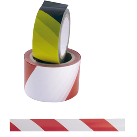Nastro adesivo 50mmx25mt sicurezza rosso/bianco