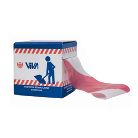 Nastro segnaletico 75mmx200mt sicurezza rosso/bianco