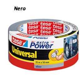 Nastro adesivo 25mtx50mm nero tesa® extra power universal