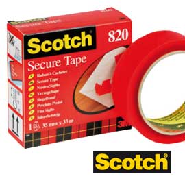 Nastro antieffrazione rosso scotch 820-3533-s 35mmx33mt 3m