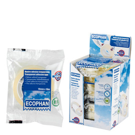 Nastro adesivo ecophan 19mmx10mt in caramella eurocel