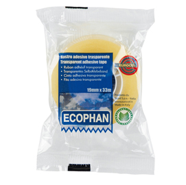 Nastro adesivo ecophan 19mmx33mt in caramella eurocel