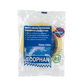 Nastro adesivo ecophan 19mmx66mt in caramella eurocel