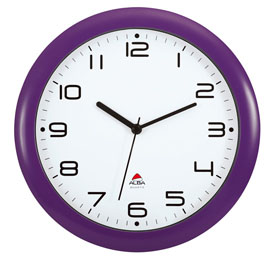 Orologio da parete hornew Ø30cm viola alba