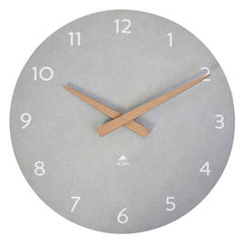 Orologio da parete hormilena - Ø 30 cm - grigio chiaro / legno - alba