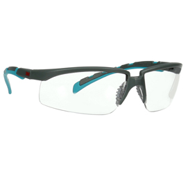Occhiali di sicurezza solus 2000 -  lenti trasparenti antigraffio - blu - 3m