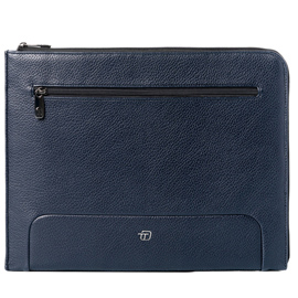 Office bag gate trended - 20 x 26 x 2 cm - ecopelle - blu - intempo