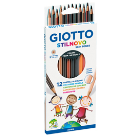 Pastelli colorati stilnovo skin tones - diametro mina 3,3 mm - giotto - astuccio 12 pezzi