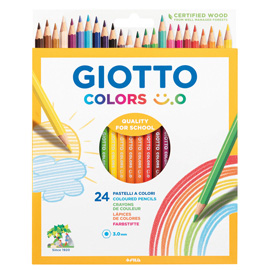 Pastelli colorati colors 3.0 - diametro mina 3 mm - giotto - astuccio 24 pezzi